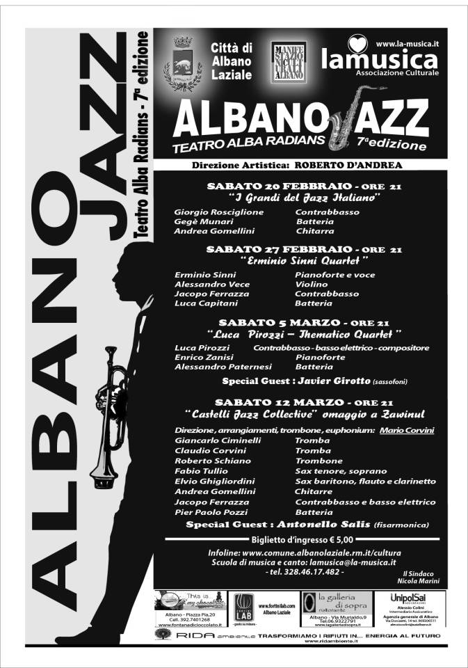 Al Teatro Alba Radians torna Albano Jazz sabato 5 marzo 2016 albanojazz